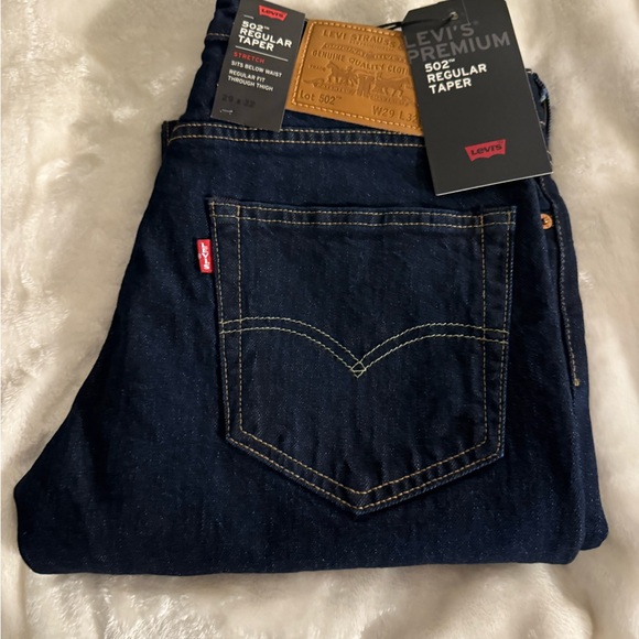 Levi's Premium 502 Regular Taper Jeans in Deep Indigo - Picture 1 of 4